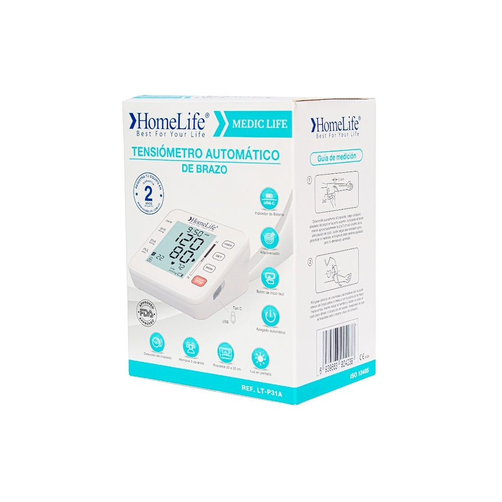 TENSIOMETRO HOMELIFE MEDICLIFE LT-P31A CAJA X 1 UND