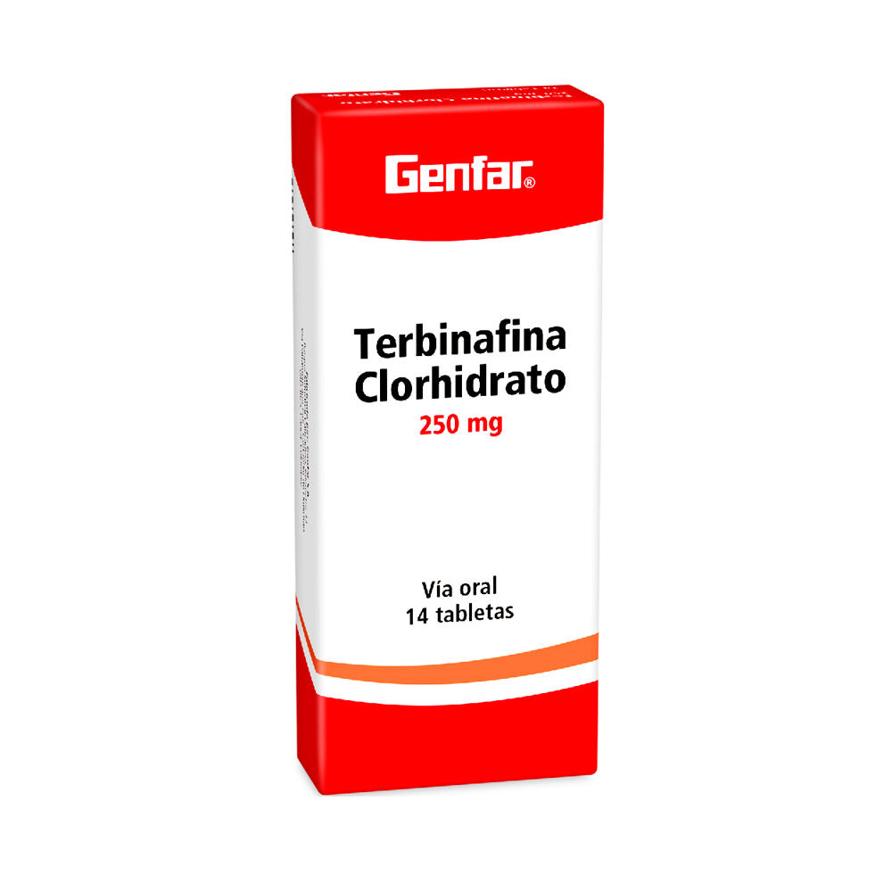 TERBINAFINA GENFAR TABLETAS 250 MG CAJA X 14 UNDS