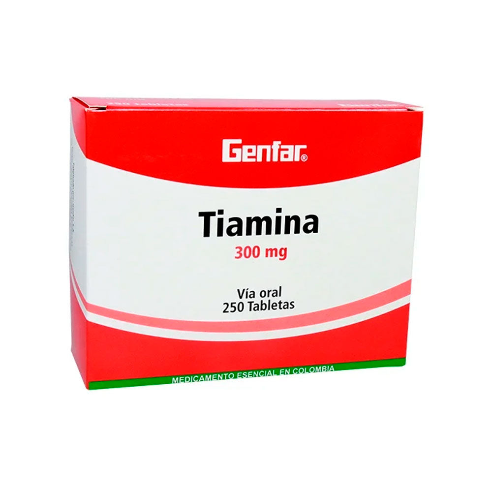 TIAMINA GENFAR TABLETAS 300 MG CAJA X 250 UNDS