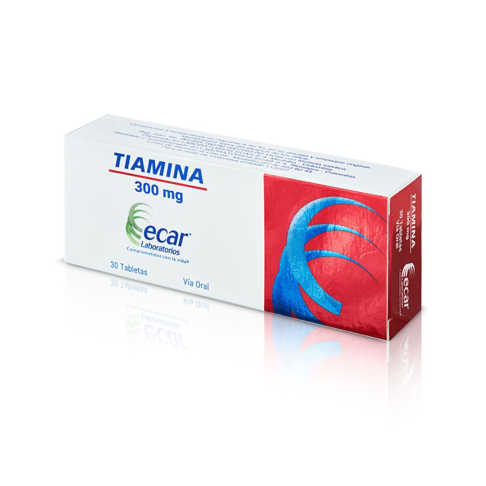 TIAMINA TABLETAS RECUBIERTAS 300 MG CAJA X 30 UNDS