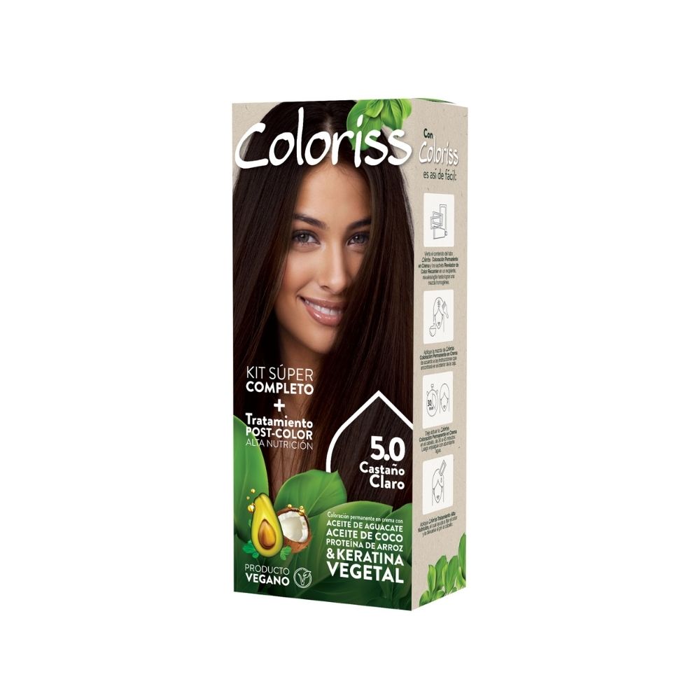 TINTURA COLORISS 5.0 CASTAÑO CLARO CAJA 50 G