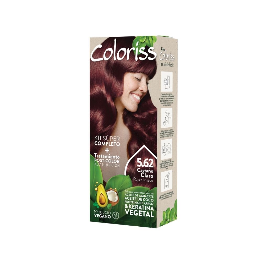 TINTURA COLORISS 5.62 CAST CLAR.ROJIZO CAJA 50 G