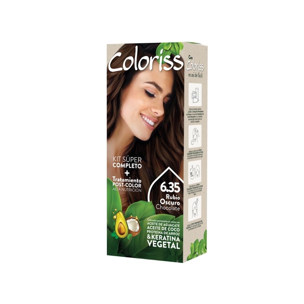 TINTURA COLORISS 6.35 RUBIO OSC.CHOCOL CAJA 50 G