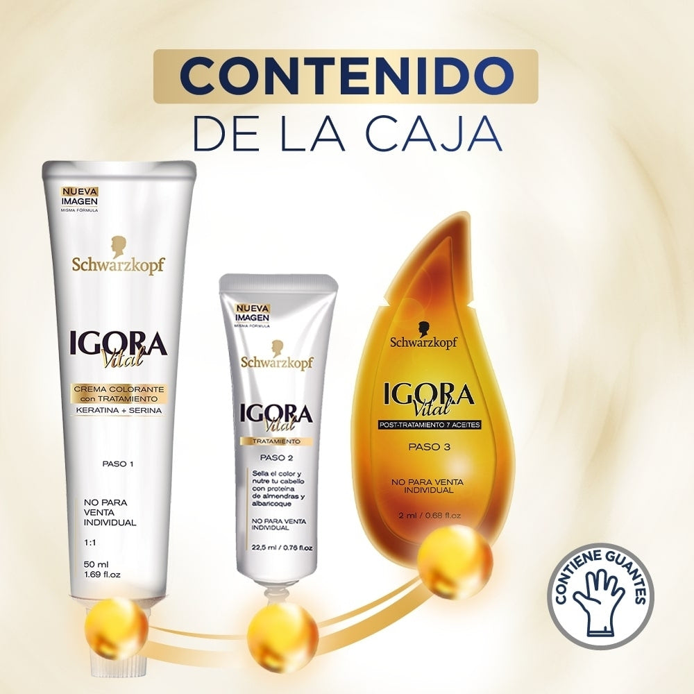 TINTURA IGORA VITAL 6-00 RUBIO OSCURO CAJA 50 ML