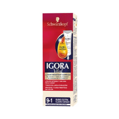 Tintura Igora Vital 9-1 Rubio Extra Claro Cenizo Caja 50 Ml