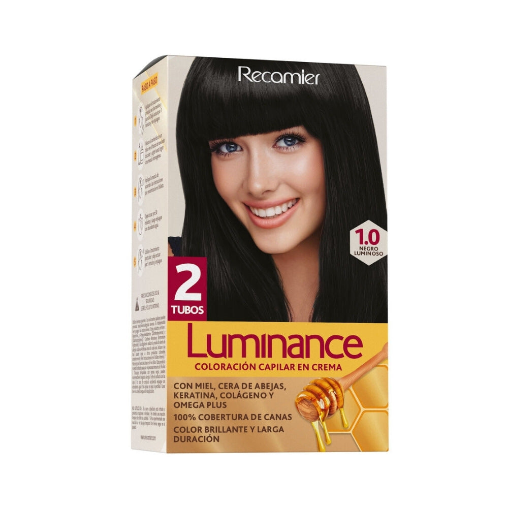 TINTURA LUMINANCE KIT DOBLE TUBO 1.0 NEGRO LUMINOSO CAJA X 1 UND