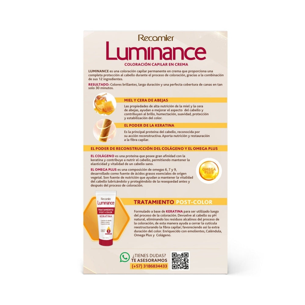 TINTURA LUMINANCE KIT DOBLE TUBO 1.0 NEGRO LUMINOSO CAJA X 1 UND