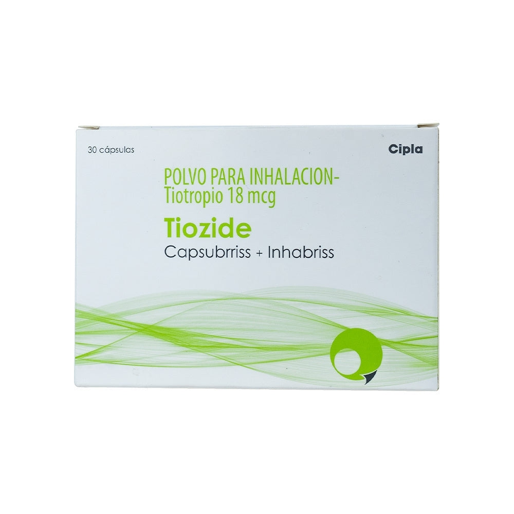 TIOZIDE CAPSULAS + INHALADOR 18 MCG CAJA X 30 UNDS