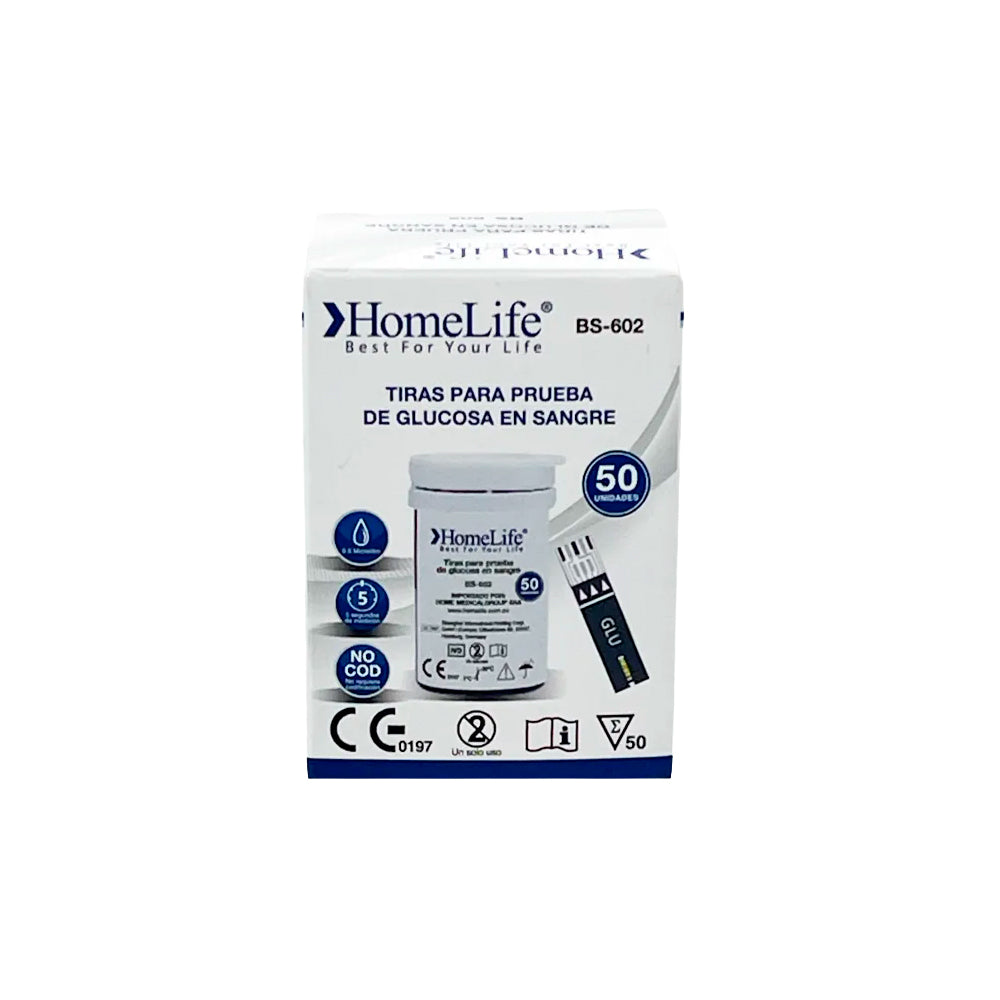 TIRAS GLUCOMETRO BS-602 GLUCOLIFE CAJA X 1 UND