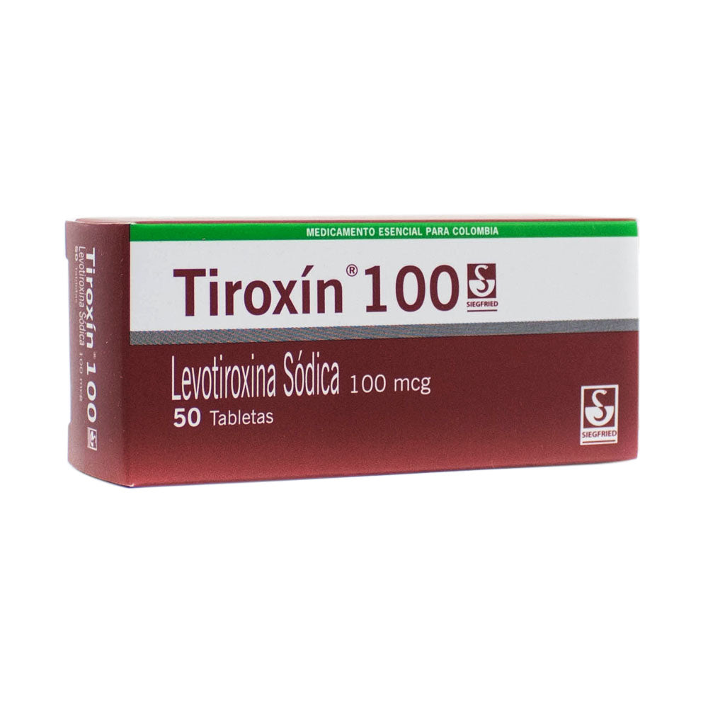 TIROXIN TABLETAS 100 MCG CAJA X 50 UNDS