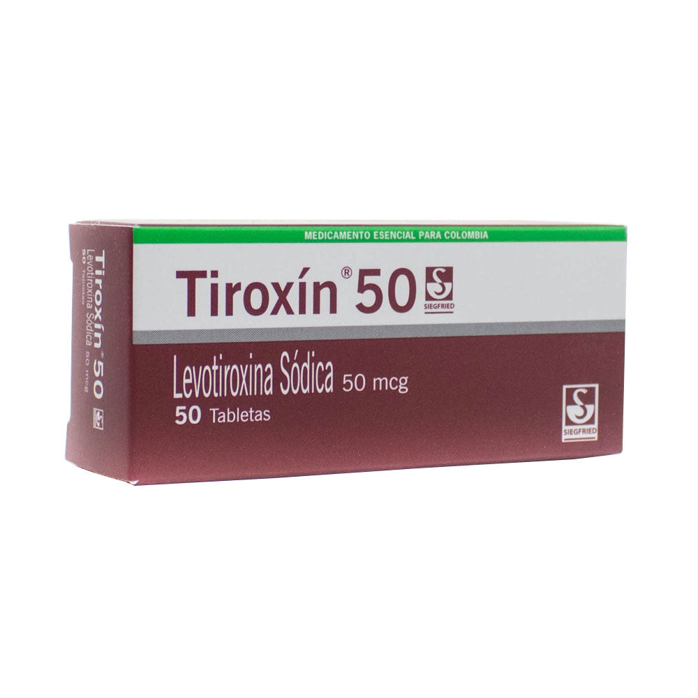TIROXIN TABLETAS 50 MCG CAJA X 50 UNDS
