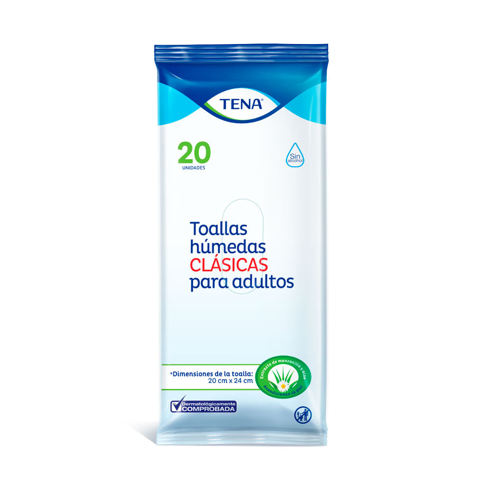 TOALLAS HUMEDAS TENA CLASICAS BOLSA X 20 UNDS