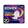 TOALLAS KOTEX NOCTURNA TELA PAQUETE X 20 UNDS