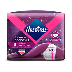Toallas Nosotras Absorbentes Talla M Bolsa X 3 Und