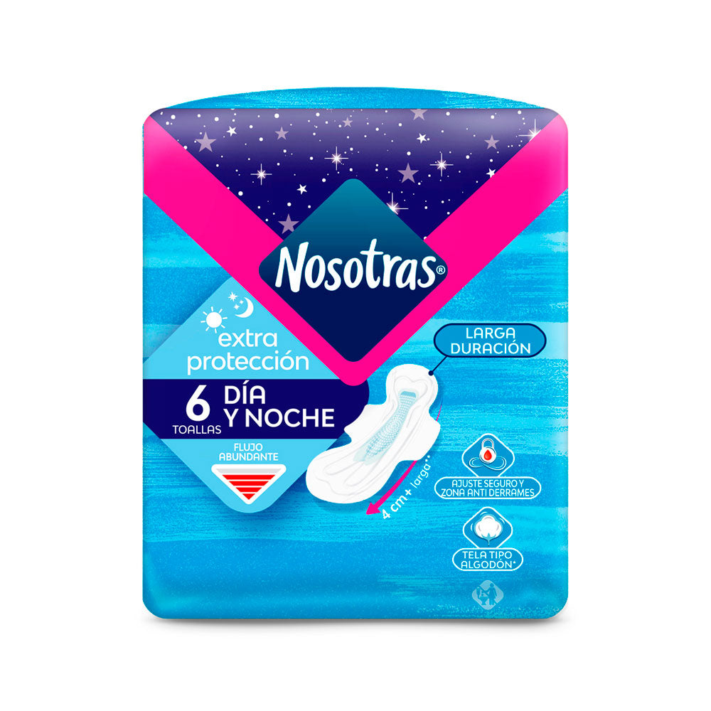 TOALLAS NOSOTRAS EXTRAPROTECCION BOLSA X 6 UNDS