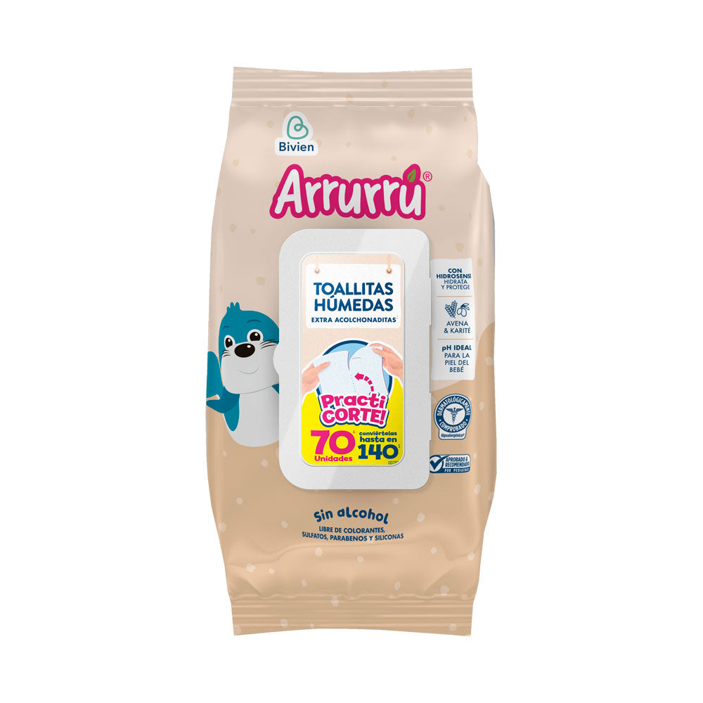 TOALLITAS ARRURRU AVENA P.ESPECIAL BOLSA X 70 UNDS