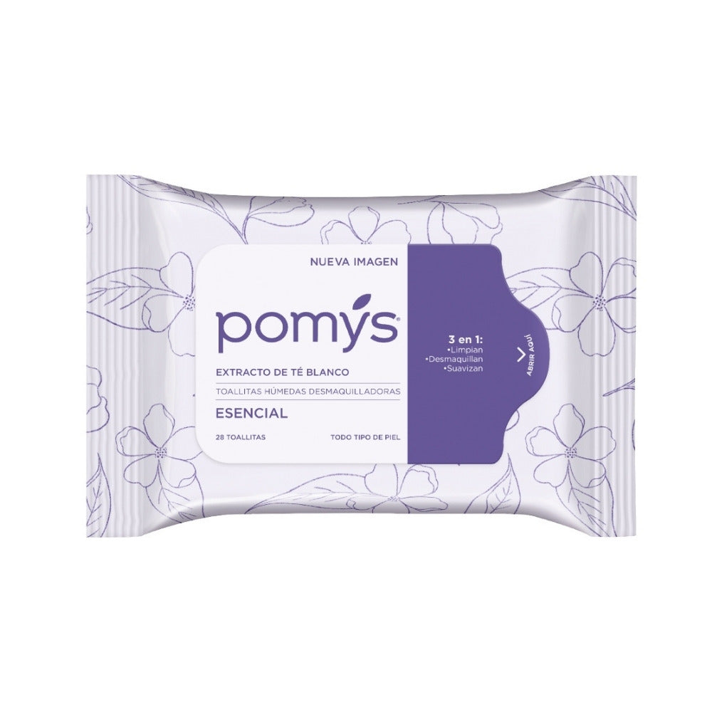 TOALLITAS DESMAQUILLADORAS POMYS BASIC BOLSA X 28 UNDS