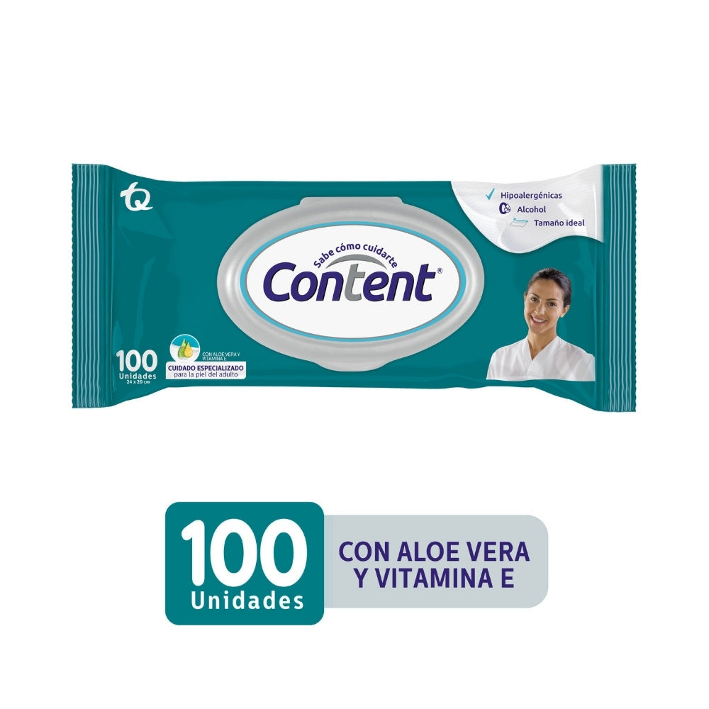 TOALLITAS HUMEDAS CONTENT BOLSA X 100 UNDS