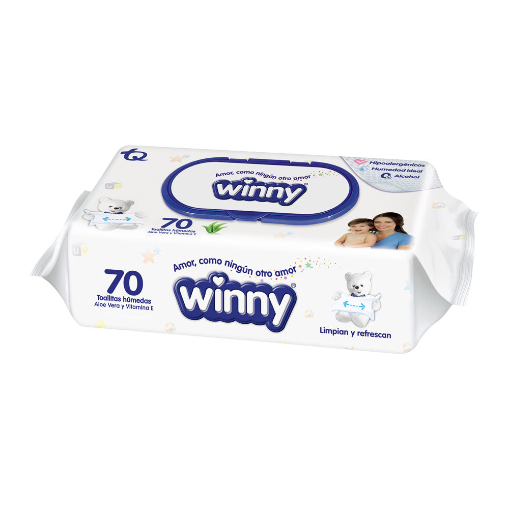 TOALLITAS WINNY ALOE BOLSA X 70 UNDS