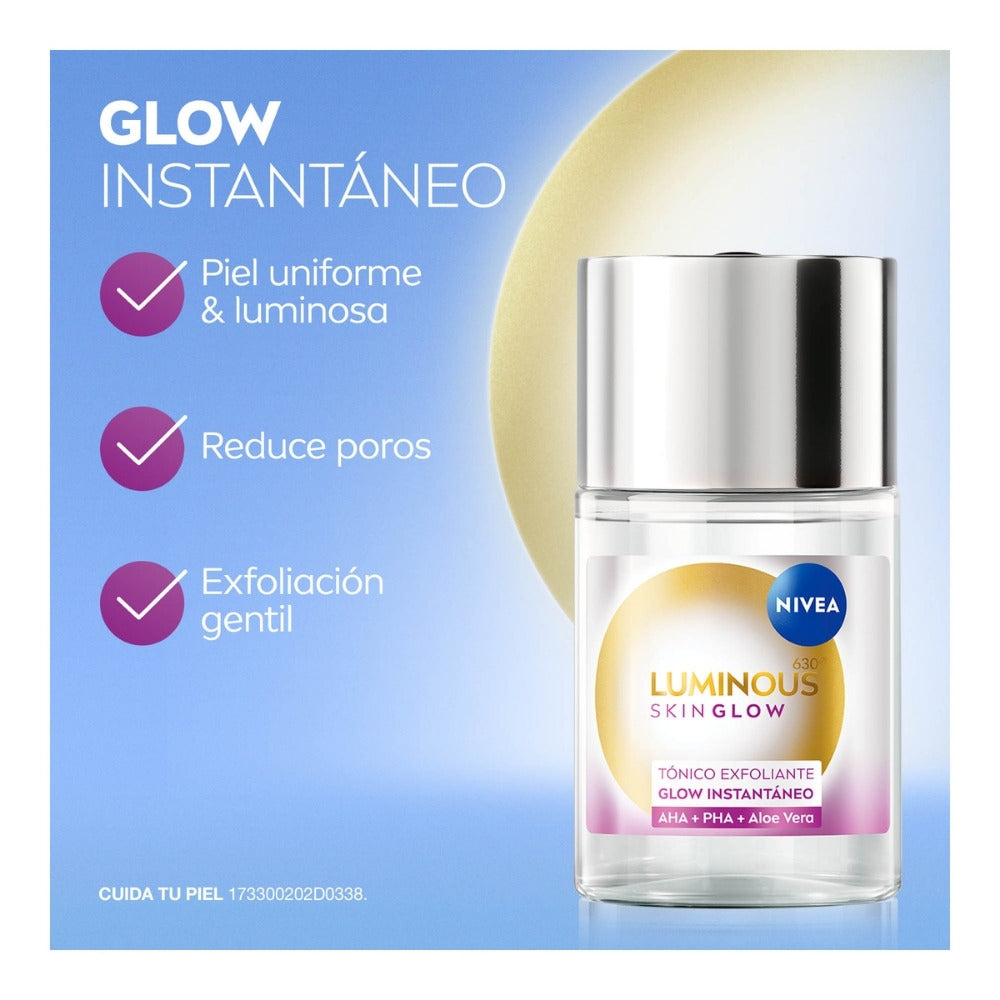 TONICO EXFOLIANTE NIVEA LUMINOUS GLOW INSTANTANEO CAJA 100 ML