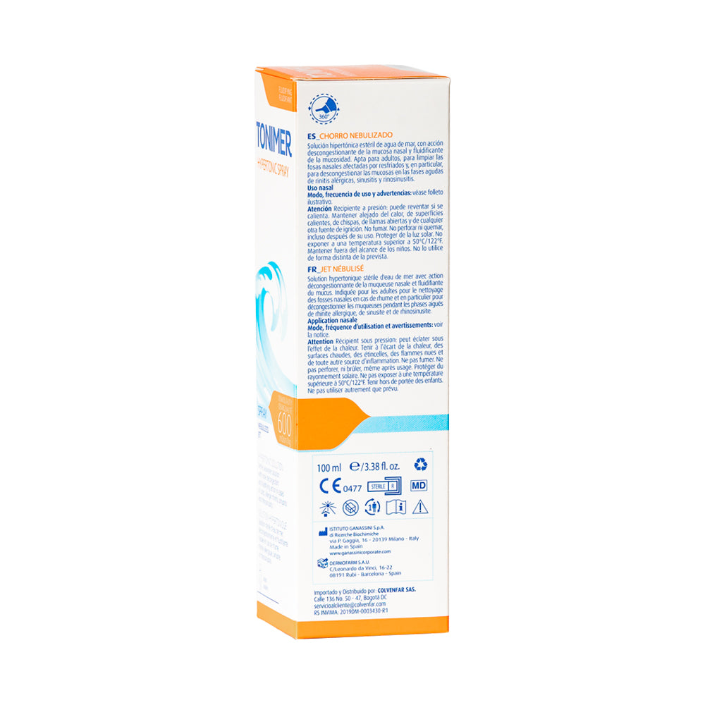 TONIMER HIPERTONICO SOLUCION NASAL SPRAY 100 ML