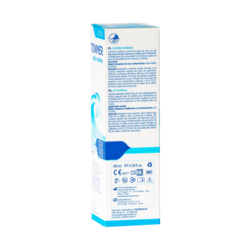 TONIMER ISOTÓNICO NORMAL SOLUCION NASAL SPRAY 100 ML
