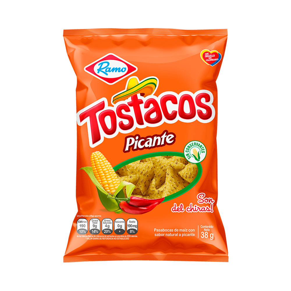TOSTACOS PICANTE RAMO BOLSA 38 G