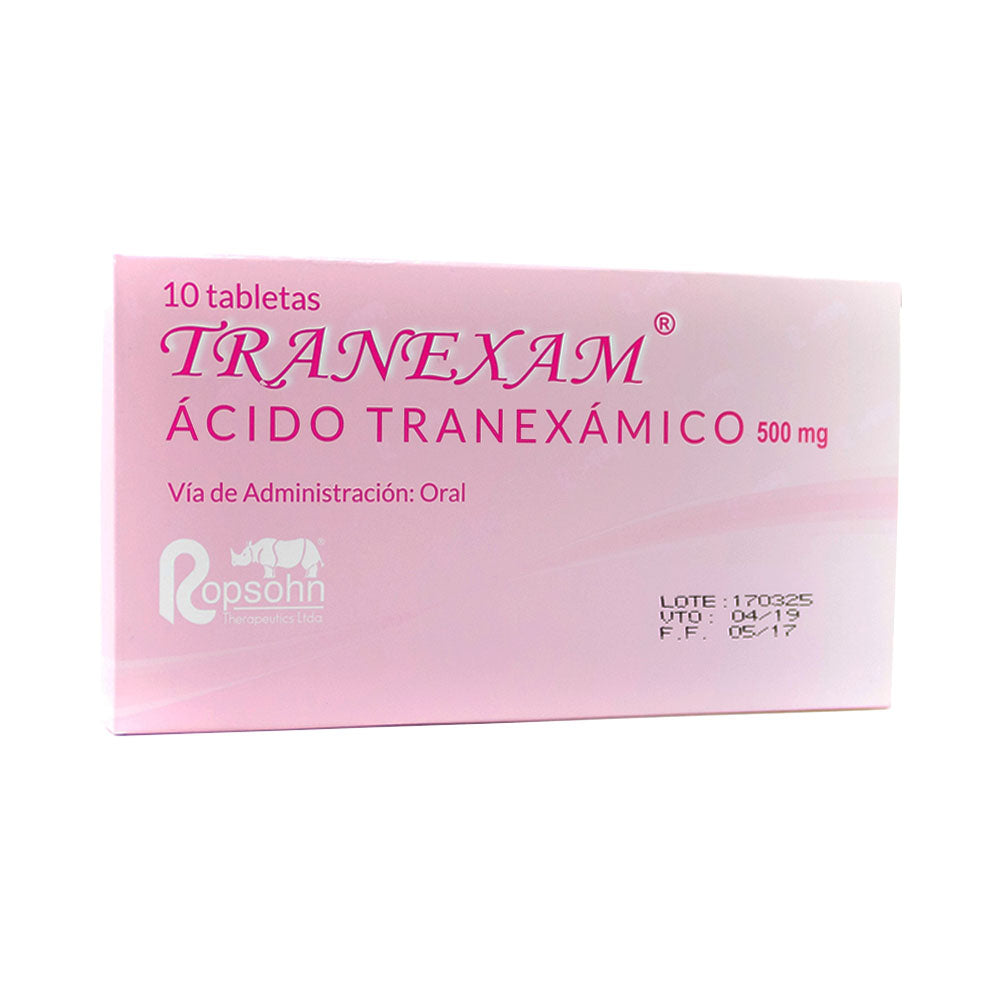 TRANEXAM TABLETAS 500 MG CAJA X 10 UNDS