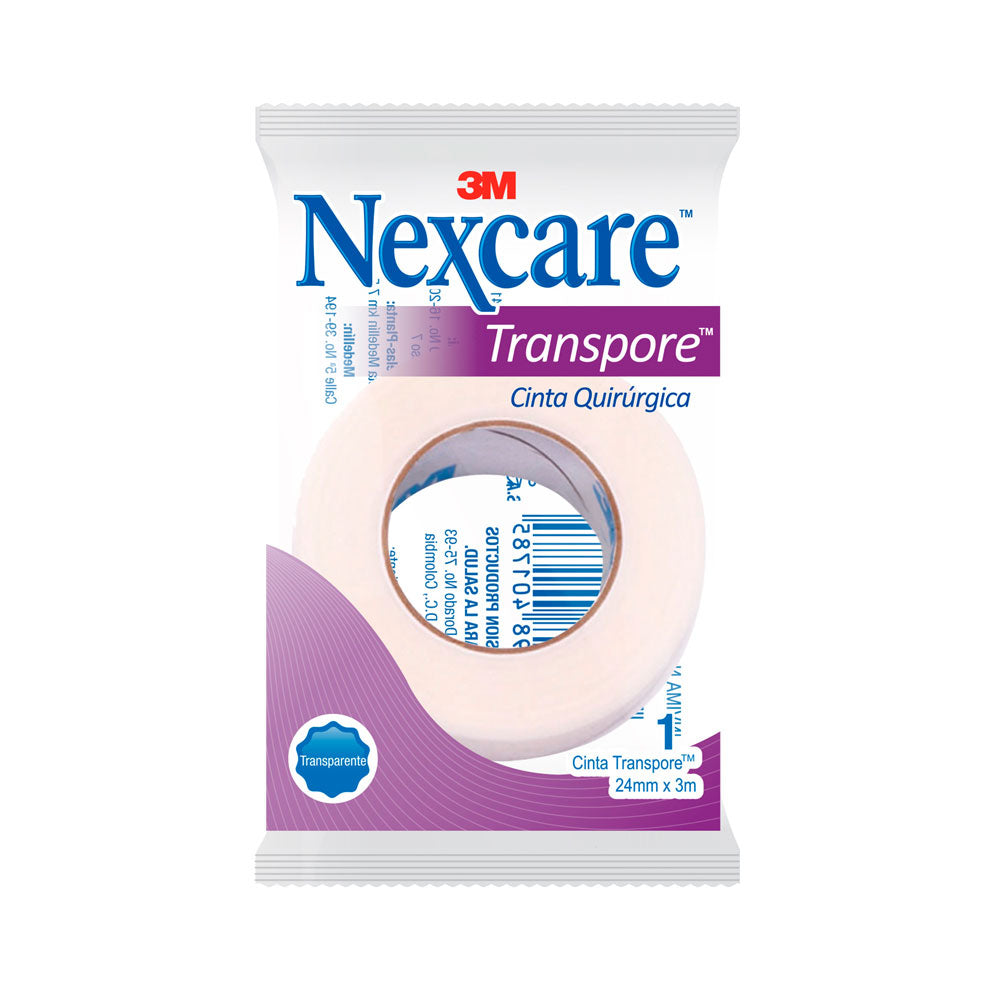 TRANSPORE NEXCARE CINTA QUIRURGICA BOLSA 24MM X 3M