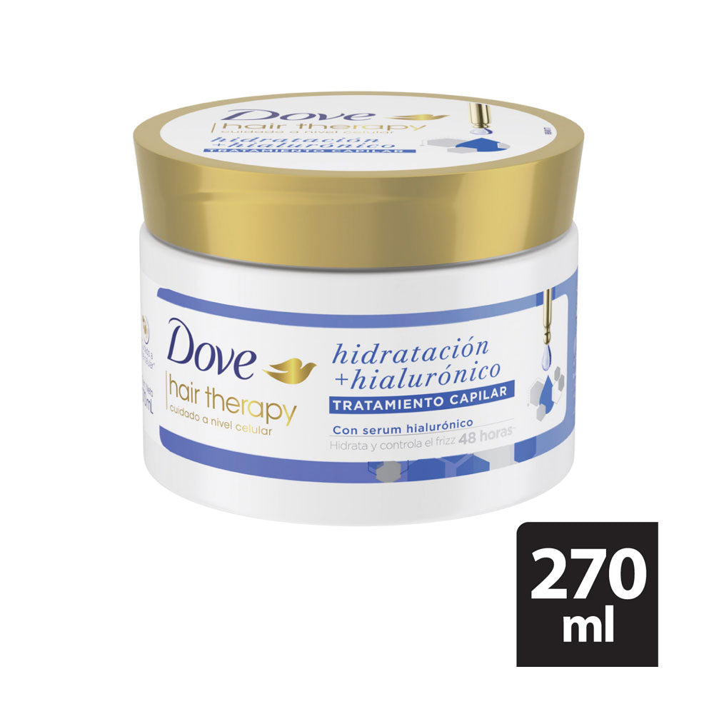 TRATAMIENTO CAPILAR DOVE HIDRATACION+HIALURONICO POTE 270ML