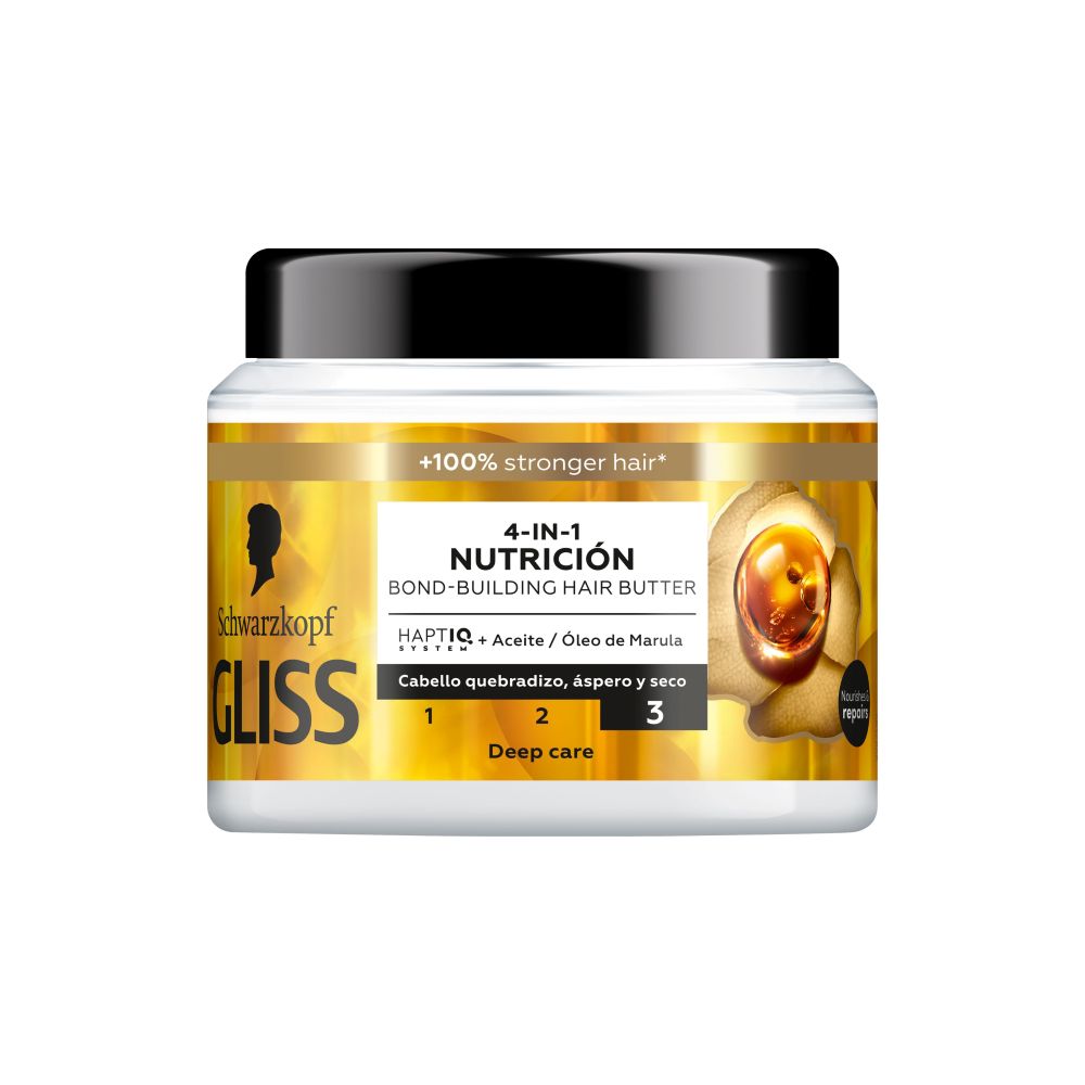TRATAMIENTO CAPILAR GLISS 4 EN 1 NUTRICION POTE 400 ML