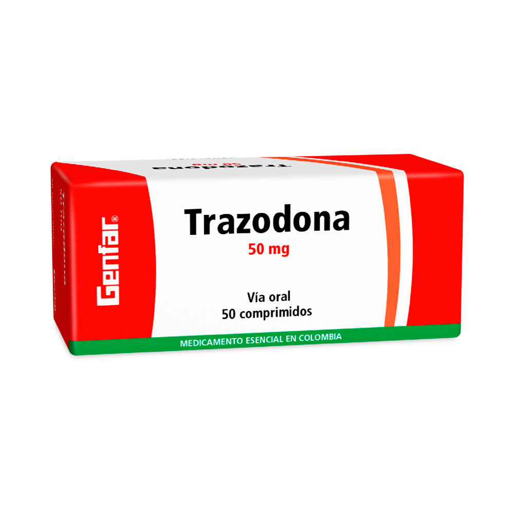 TRAZODONA GENFAR TABLETAS 50 MG CAJA X 50 UNDS