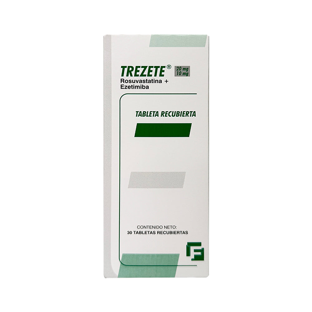 TREZETE TABLETAS RECUBIERTAS 10/20 MG CAJA X 30 UNDS