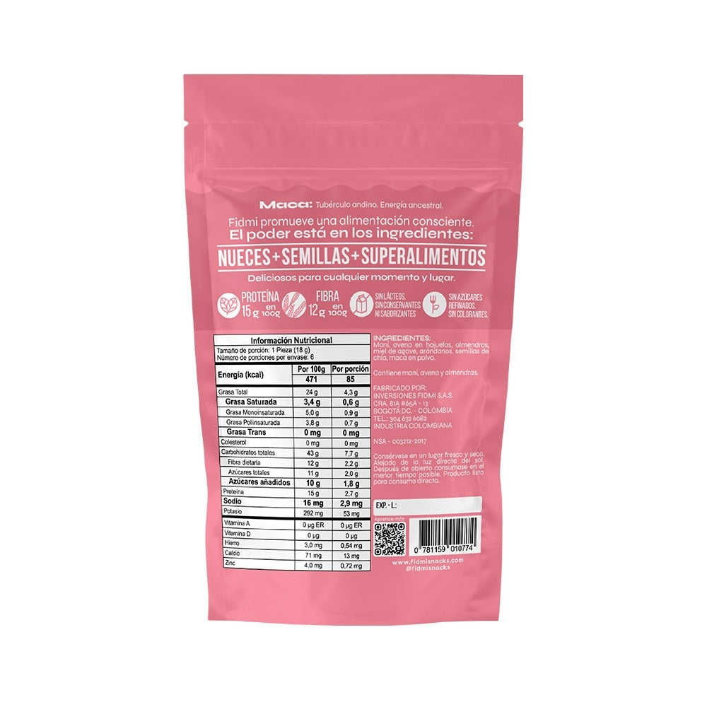 TRIBALL FIDMI MACA Y ARANDANOS BOLSA X 3 UND