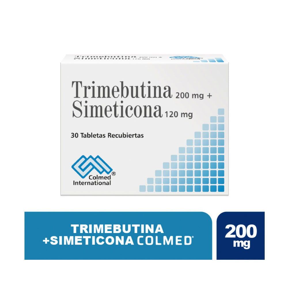 TRIMEBUTINA+SIMETICONA COLMED TABLETAS 200MG/120MG CAJA X 30 UNDS