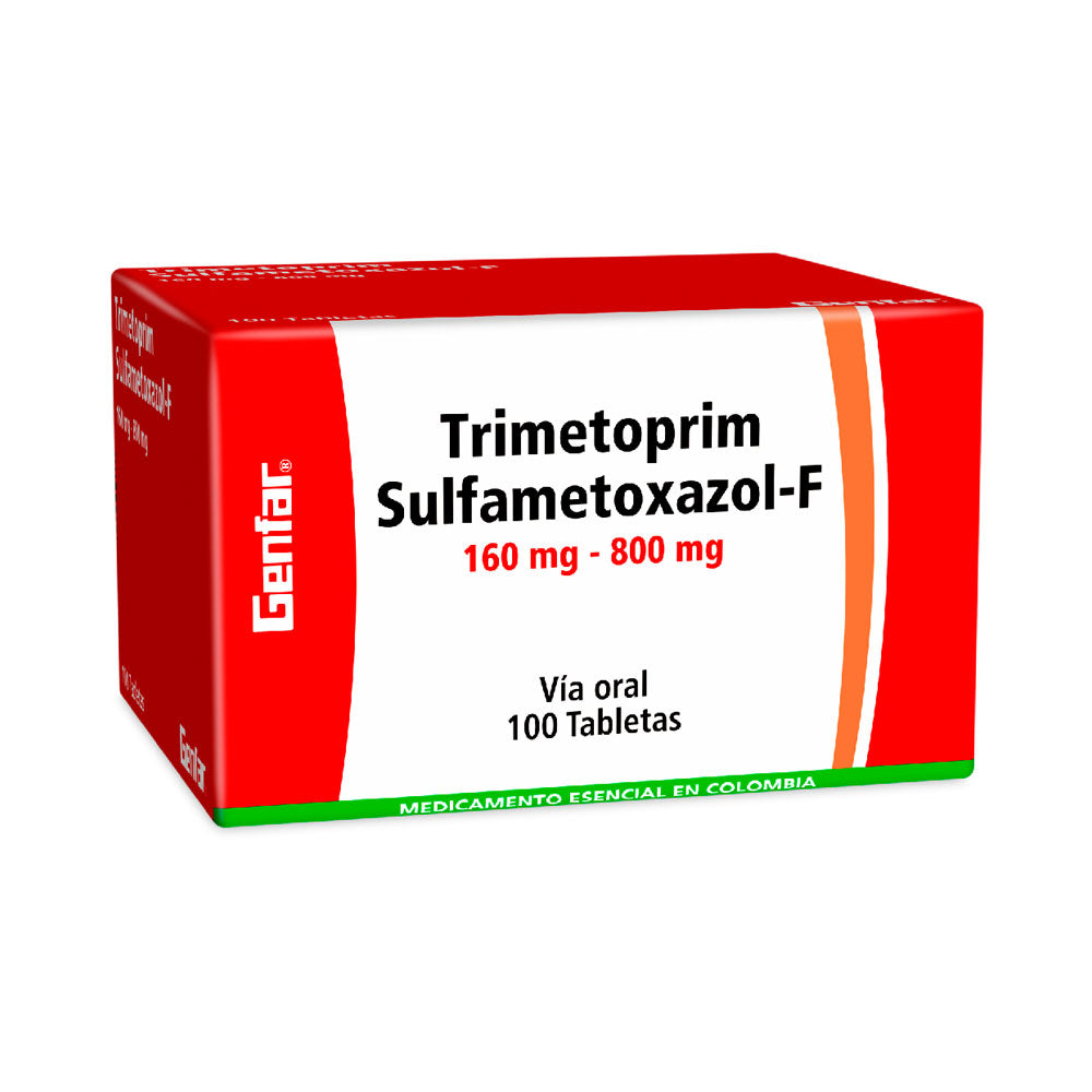 TRIMETOPRIM SULFA. F GENFAR TABLETAS 160/800 MG CAJA X 100 UNDS