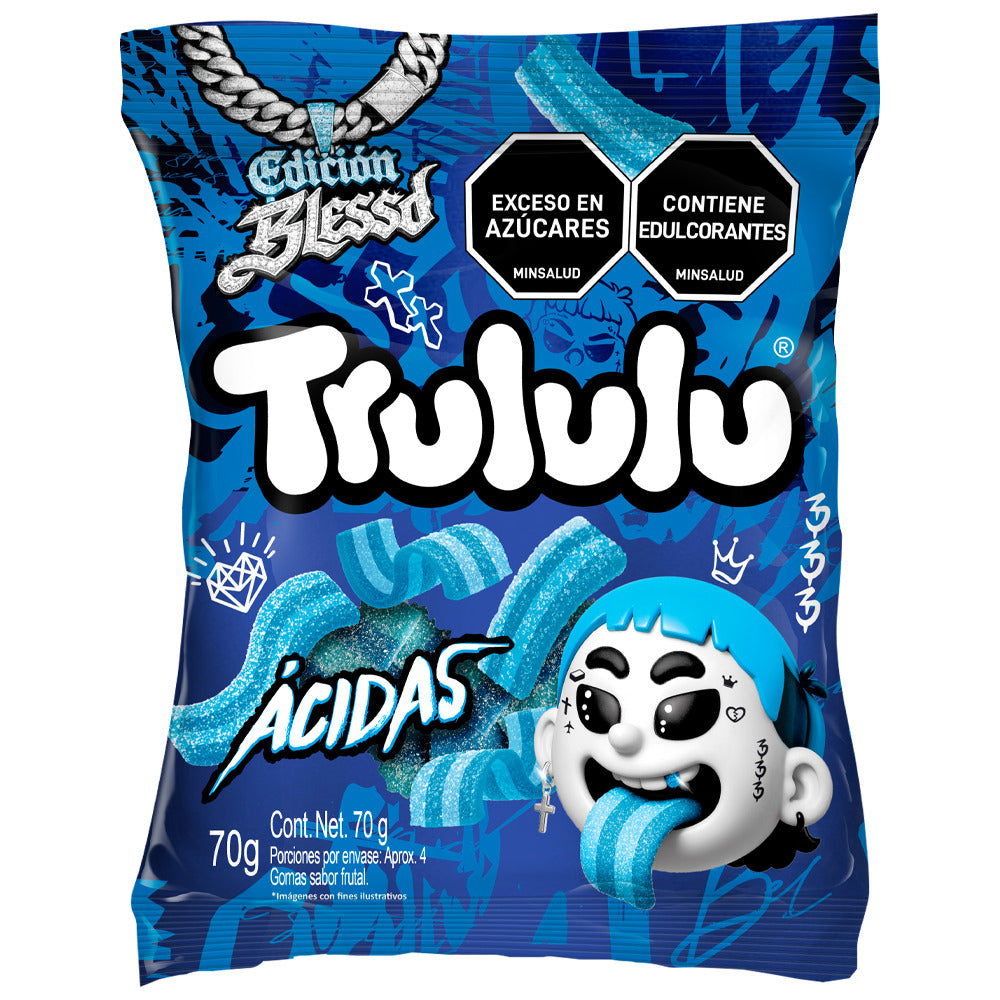 TRULULU LENGUAS BLESSD MORA AZUL BOLSA 70 G