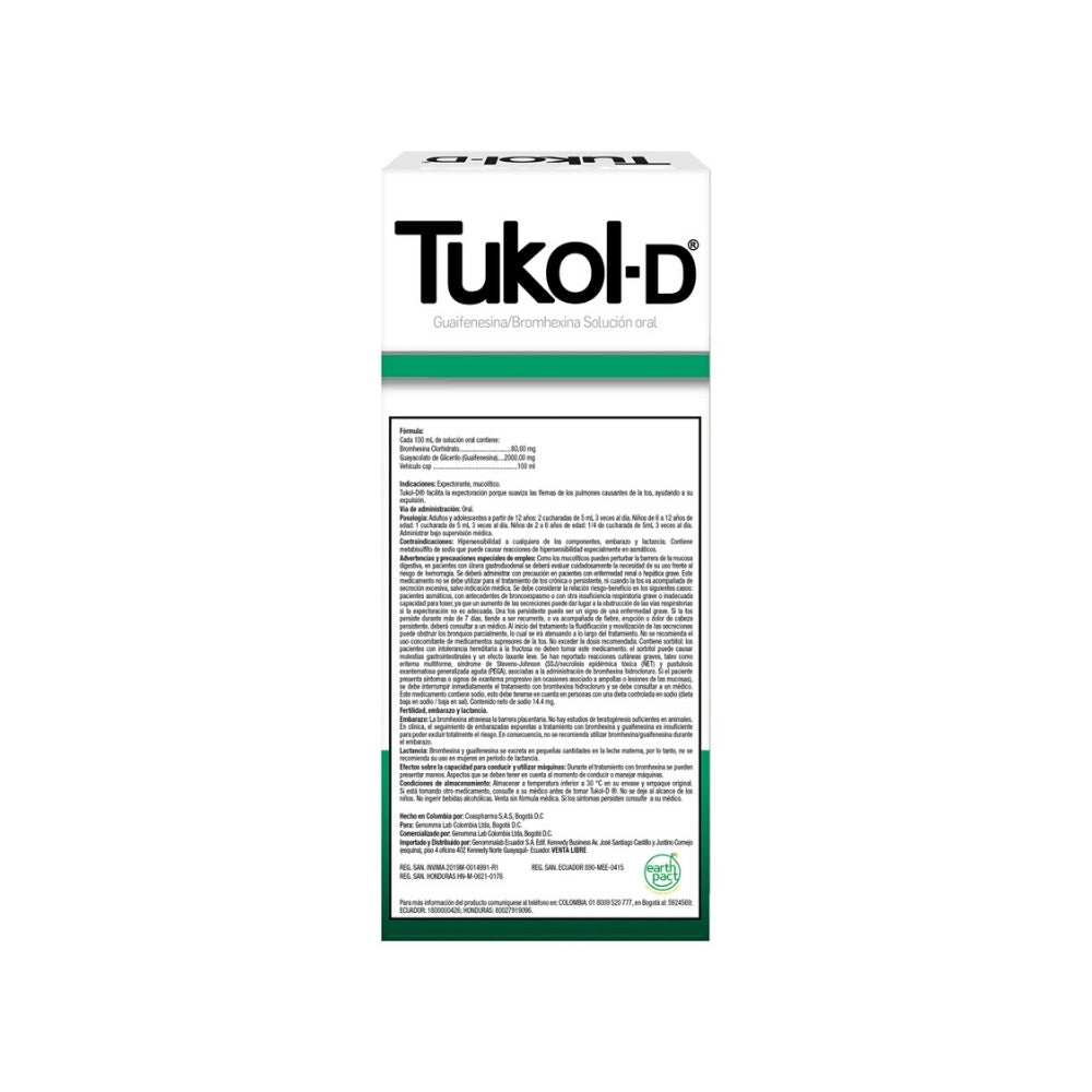 TUKOL-D EXPECTORANTE JARABE CAJA 125 ML