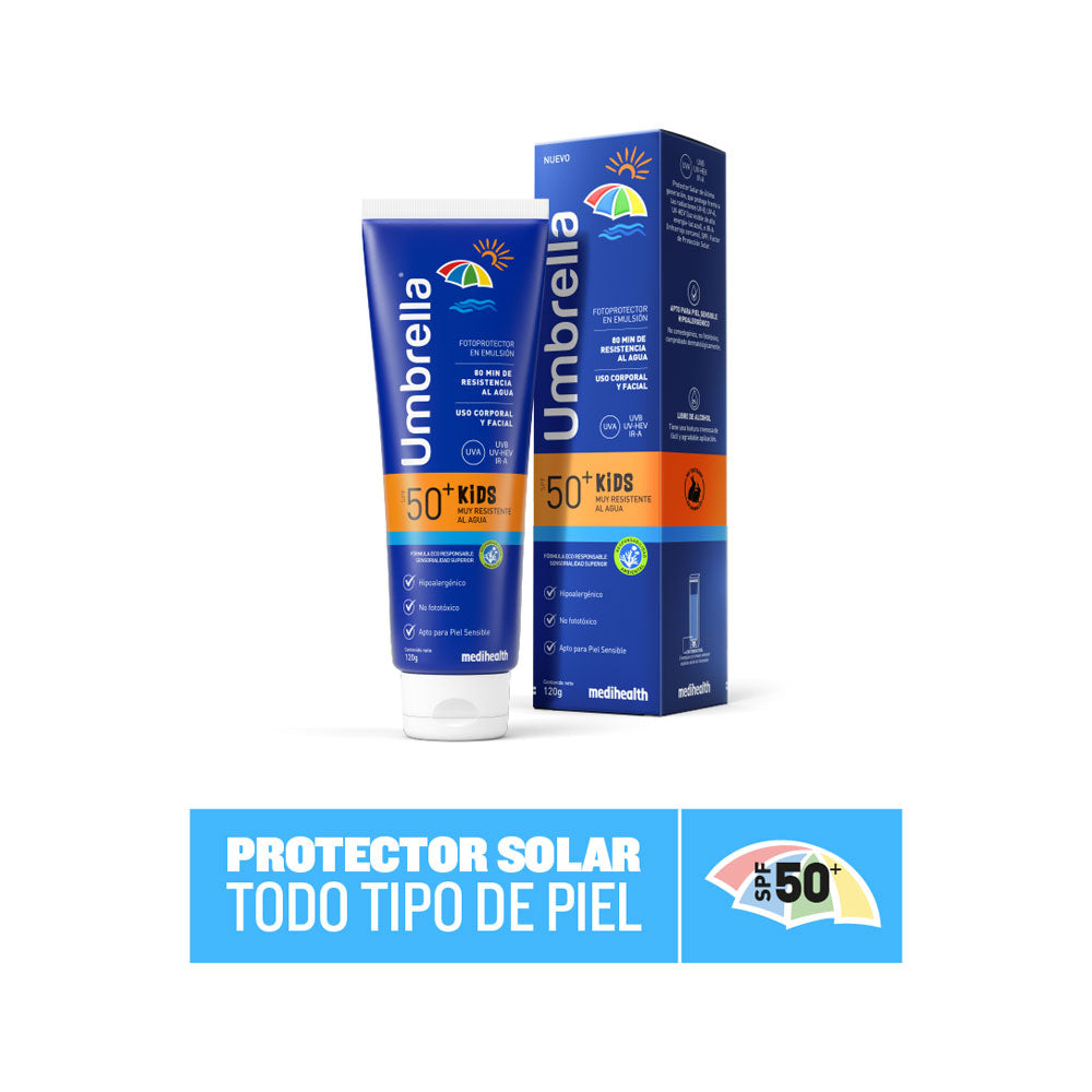 UMBRELLA KIDS WATER PROOF EMULSION SPF 50 CAJA 120 G