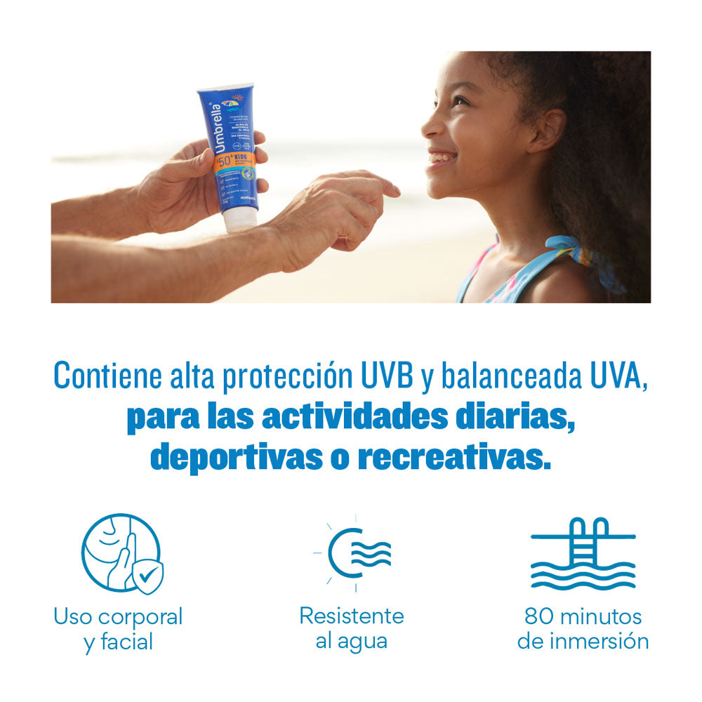 UMBRELLA KIDS WATER PROOF EMULSION SPF 50 CAJA 120 G