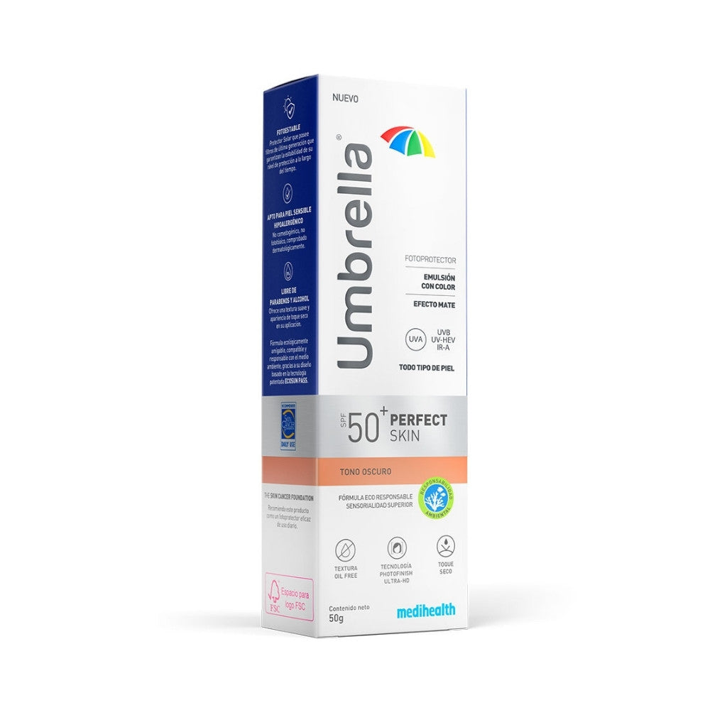 UMBRELLA PERFECT SKIN OSCURO EMULSION SPF 50+ CAJA 50 G