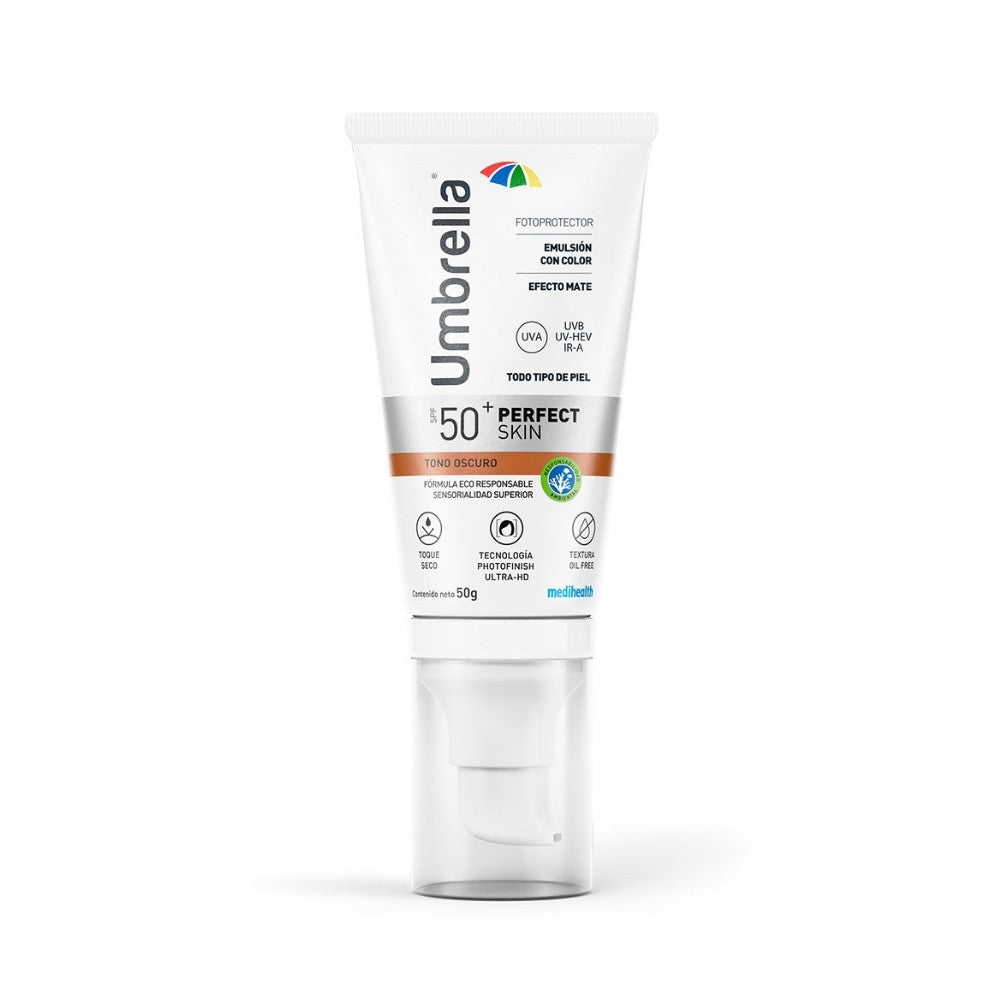 UMBRELLA PERFECT SKIN OSCURO EMULSION SPF 50+ CAJA 50 G