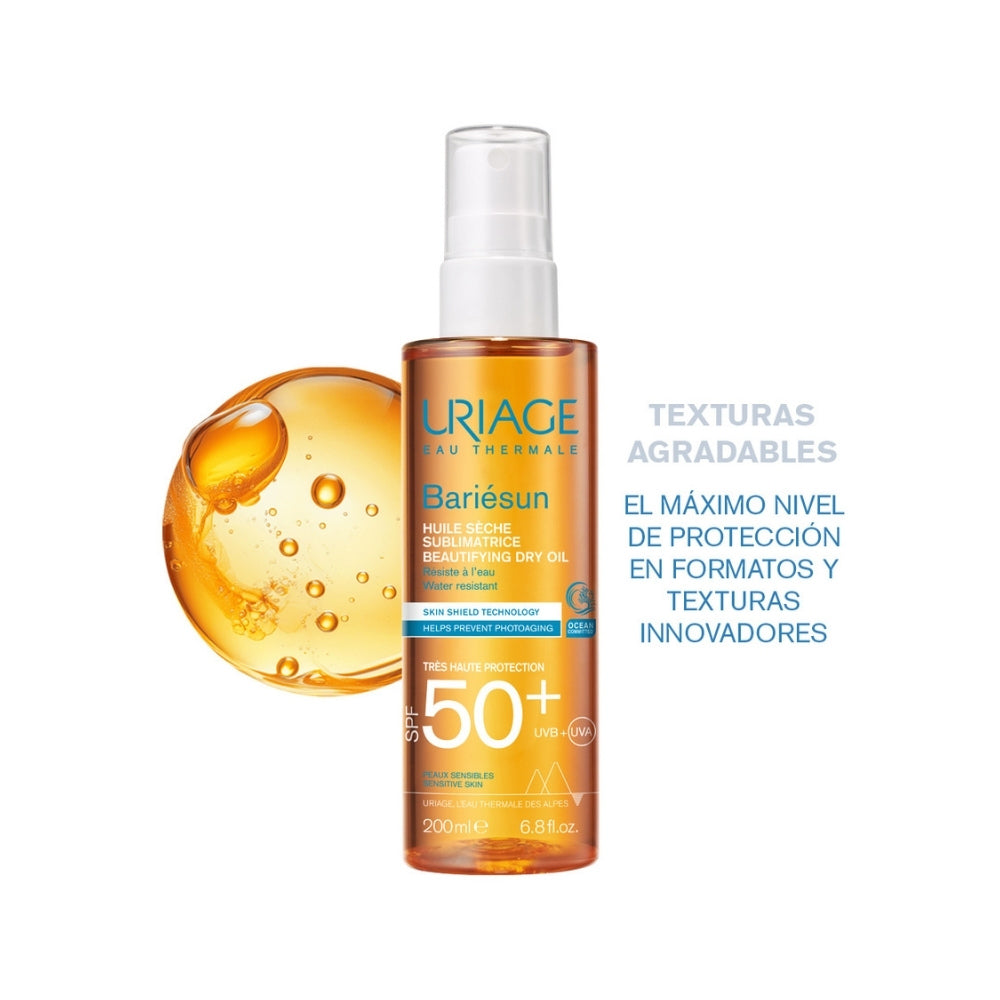 URIAGE BARIESUN SPF 50+ ACEITE SECO EMBELLECEDOR FRASCO 200 ML