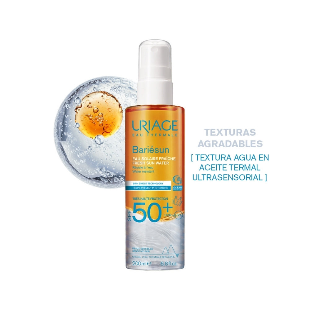 URIAGE BARIESUN SPF 50+ AGUA SOLAR REFRESCANTE FRASCO 200 ML