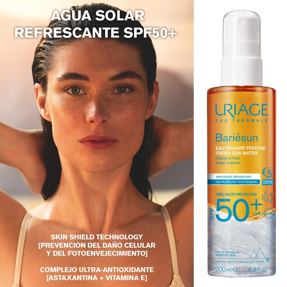 URIAGE BARIESUN SPF 50+ AGUA SOLAR REFRESCANTE FRASCO 200 ML