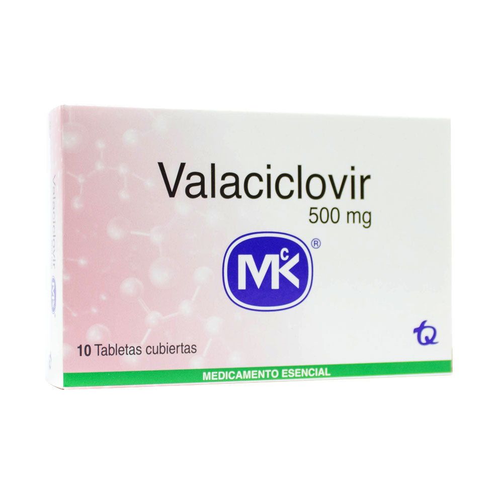 VALACICLOVIR MK TABLETAS 500 MG CAJA X 10 UNDS