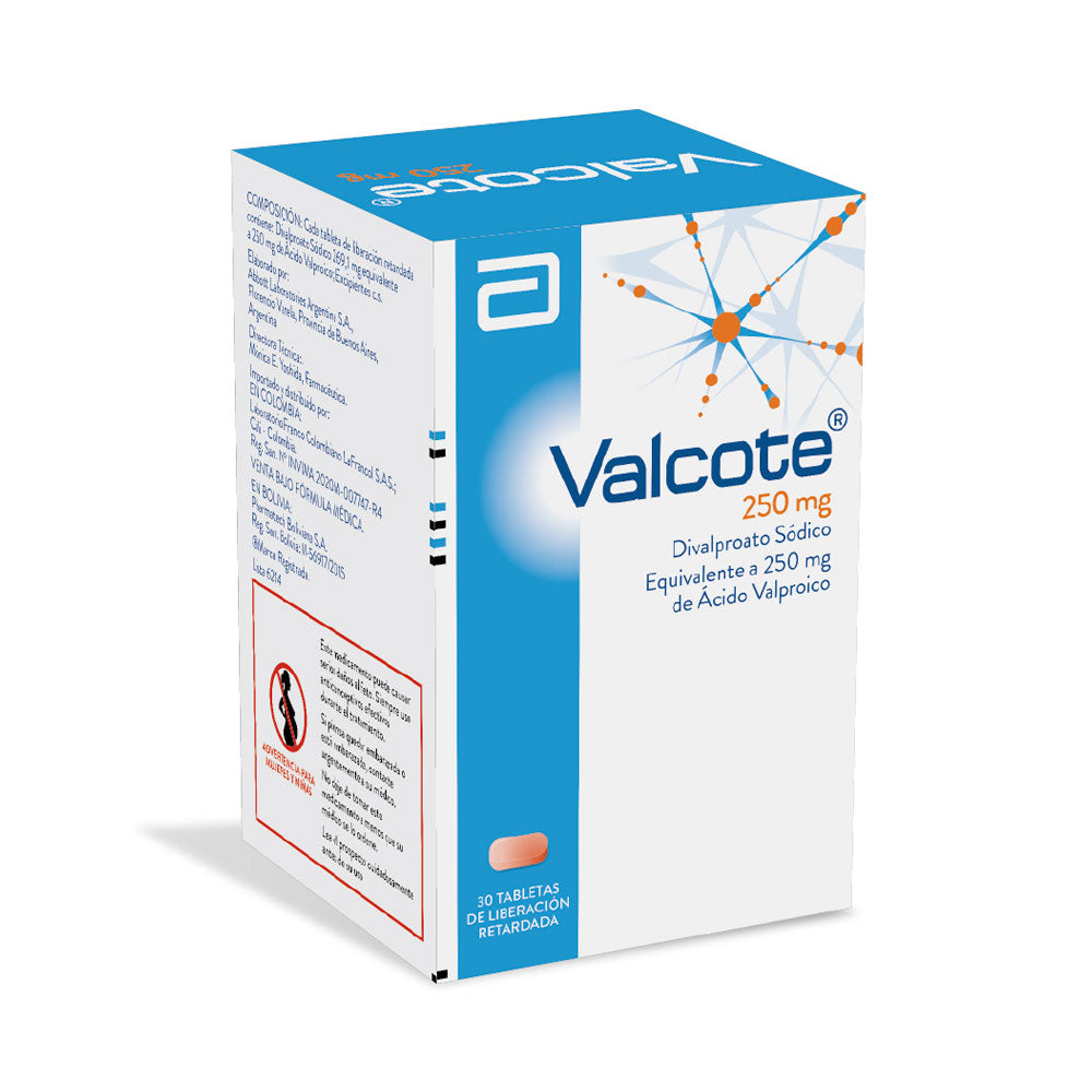 VALCOTE(RG) TABLETAS 250 MG CAJA X 30 UNDS