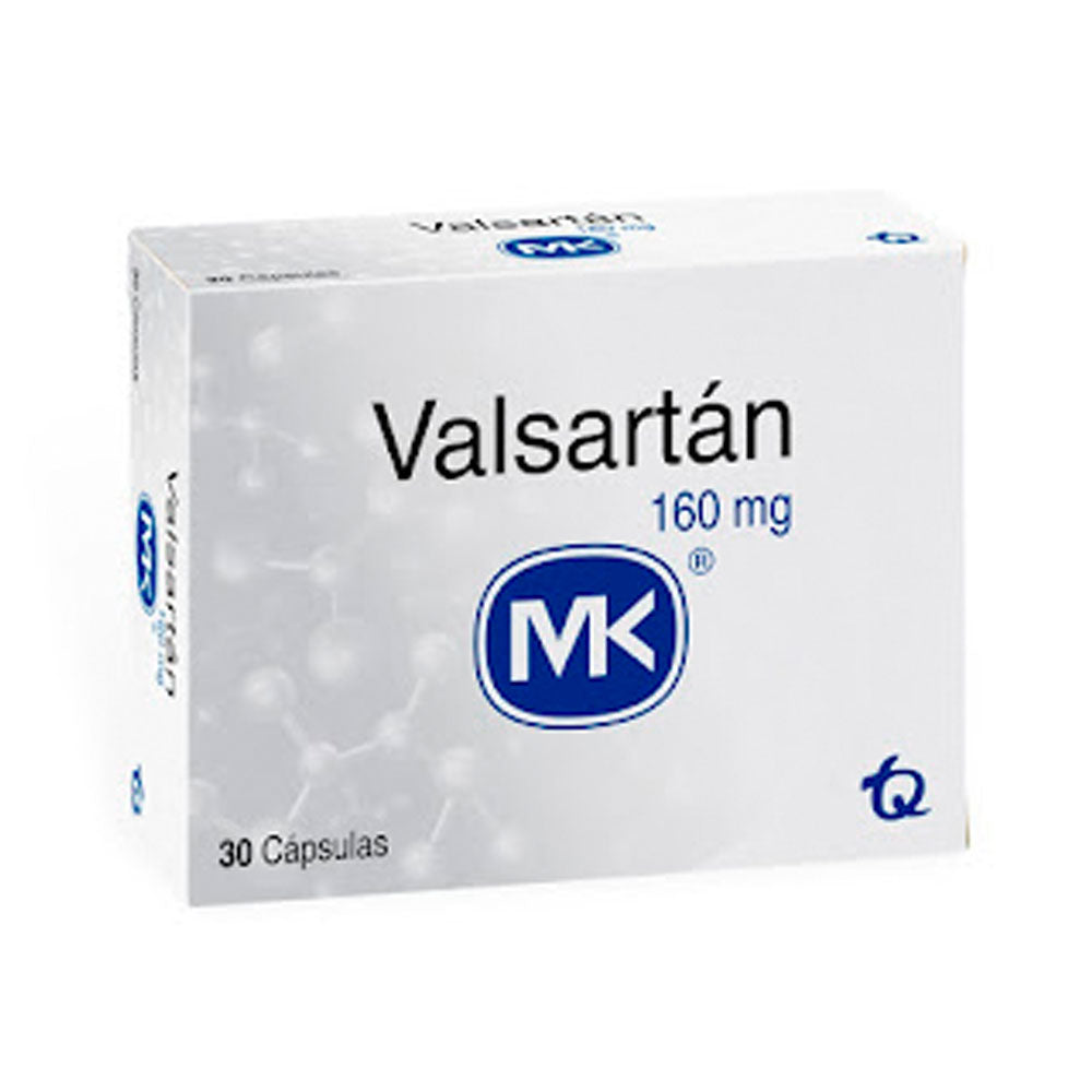 VALSARTAN MK CAPSULAS 160 MG CAJA X 30 UNDS