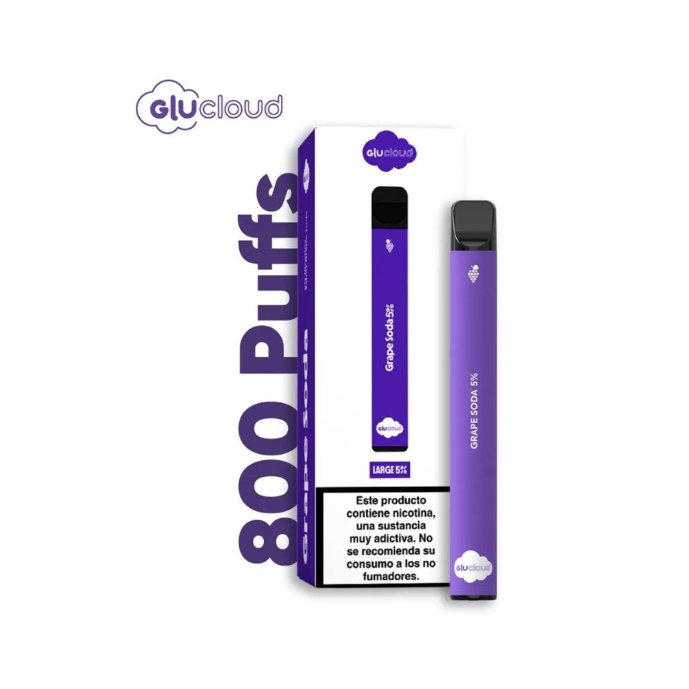 VAPER GLUCLOUD LARGE 1300 PUFFS GRAPE SODA X 1 UND