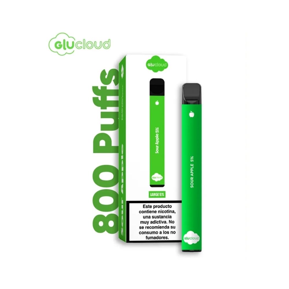 VAPER GLUCLOUD LARGE 1300 PUFFS SOUR APPLE X 1 UND